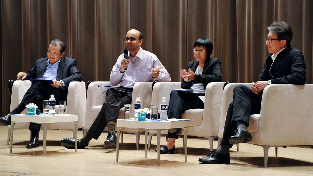 The Singapore Tripartism Forum 2012 featured a dialogue with Tharman Shanmugaratnam (second from left)..jpg