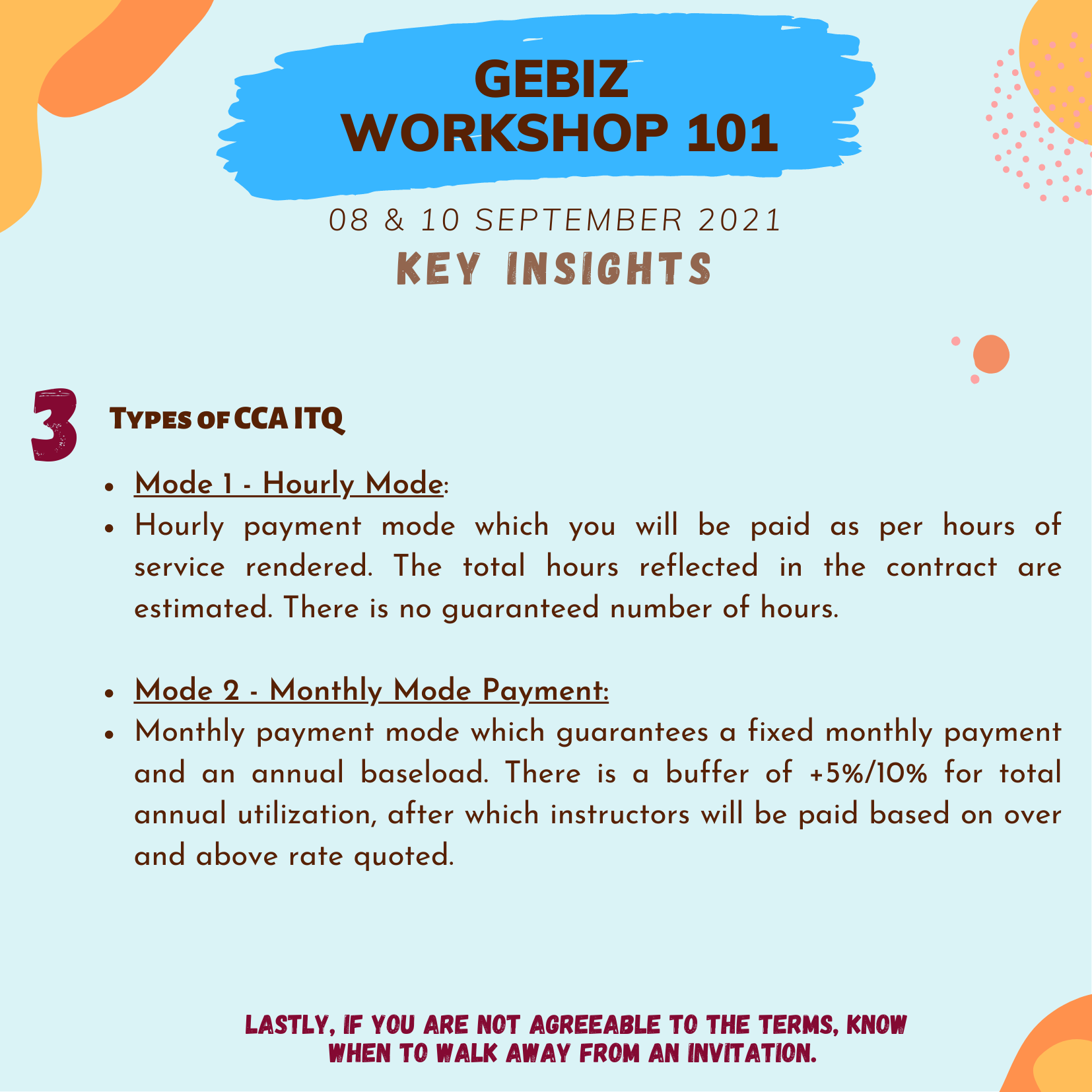 NICA GeBiz Workshop 101 - 08 & 10 September 2021