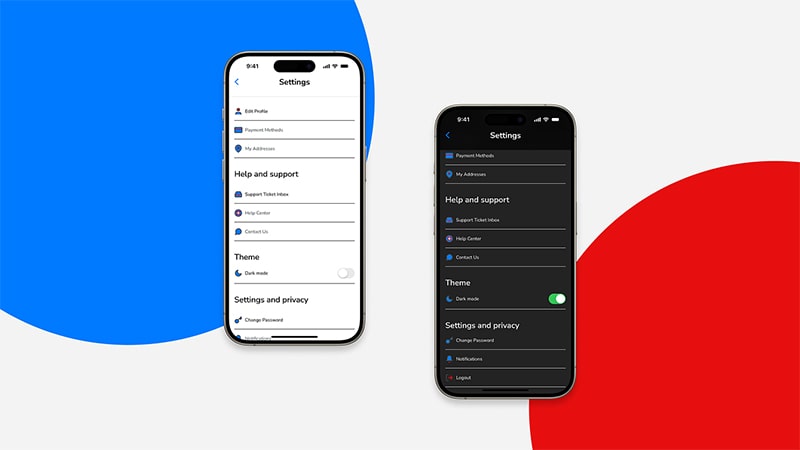 Help and Support mockup