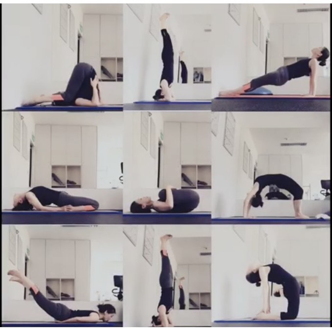 Lee Hong Bee - Demonstrating Yoga Poses