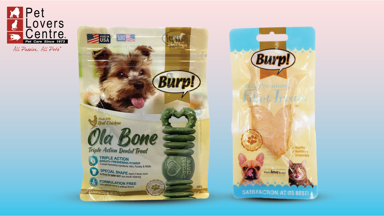 Burp dog treats best sale