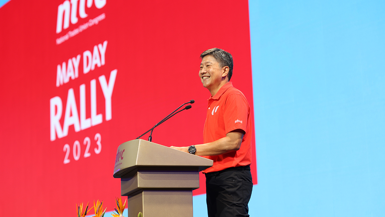 May Day Rally 2023 - NTUC Sec-Gen Ng Chee Meng giving a speech.jpg