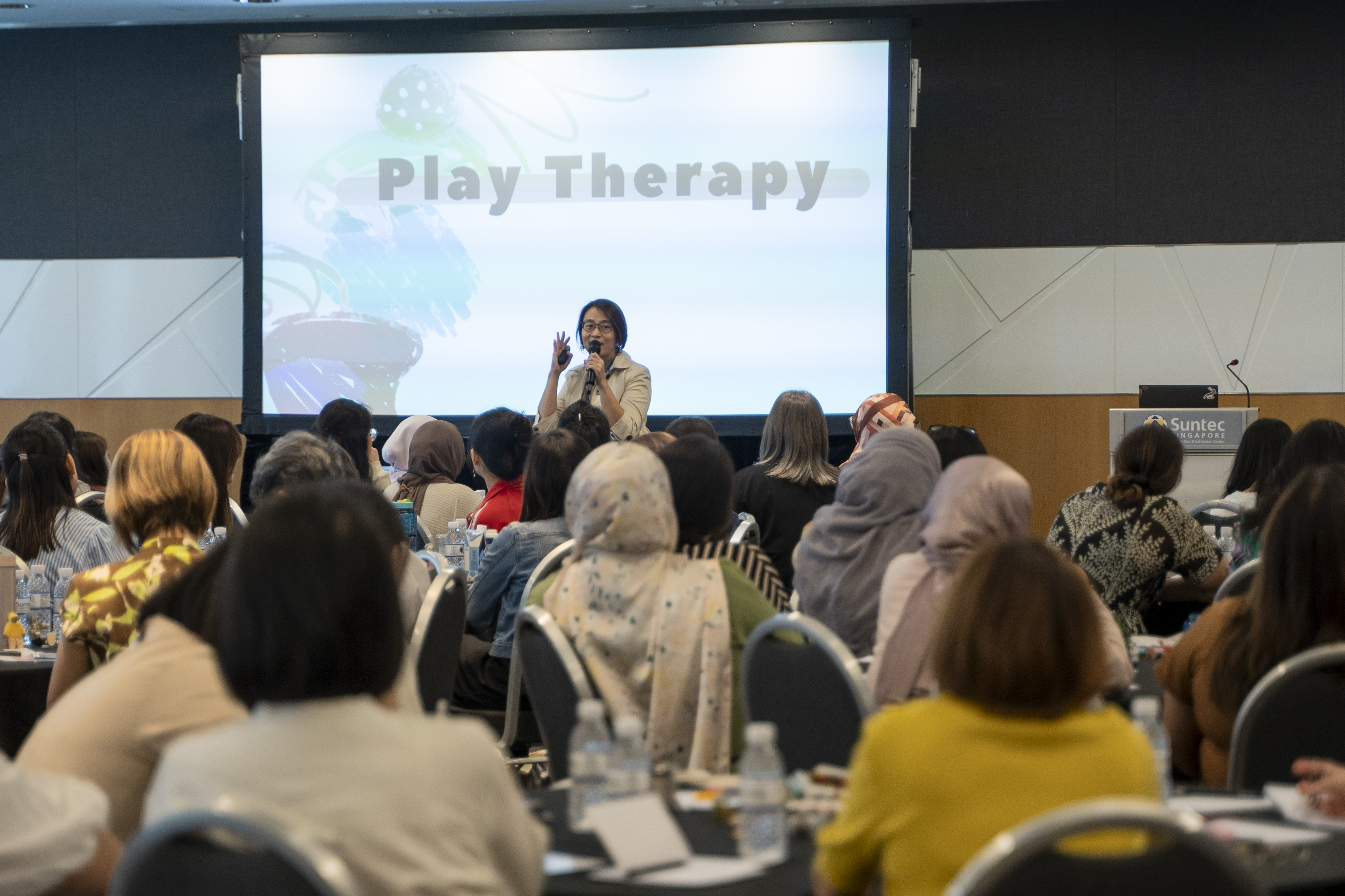 Play therapy session with a child