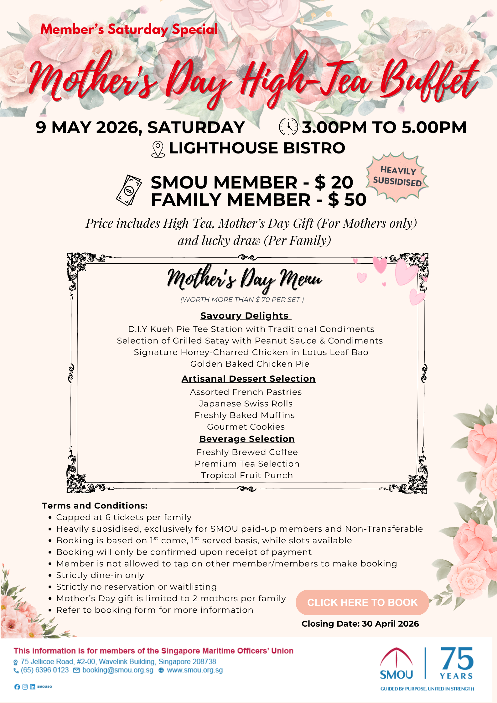 Mother's Day Celebration Member's Saturday Special EDM.png