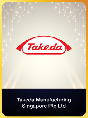 Plaque of Commendation Takeda Manufacturing Singapore Pte Ltd