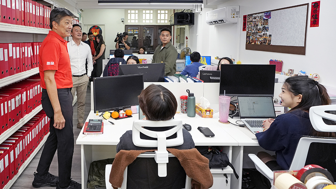 NTUC Secretary-General Ng Chee Meng meeting staff of accounting firm SIN Assurance PAC on 9 February 2026.
