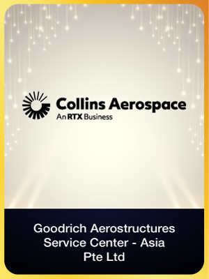 Plaque of Commendation Goodrich Aerostructures Service Center - Asia Pte Ltd