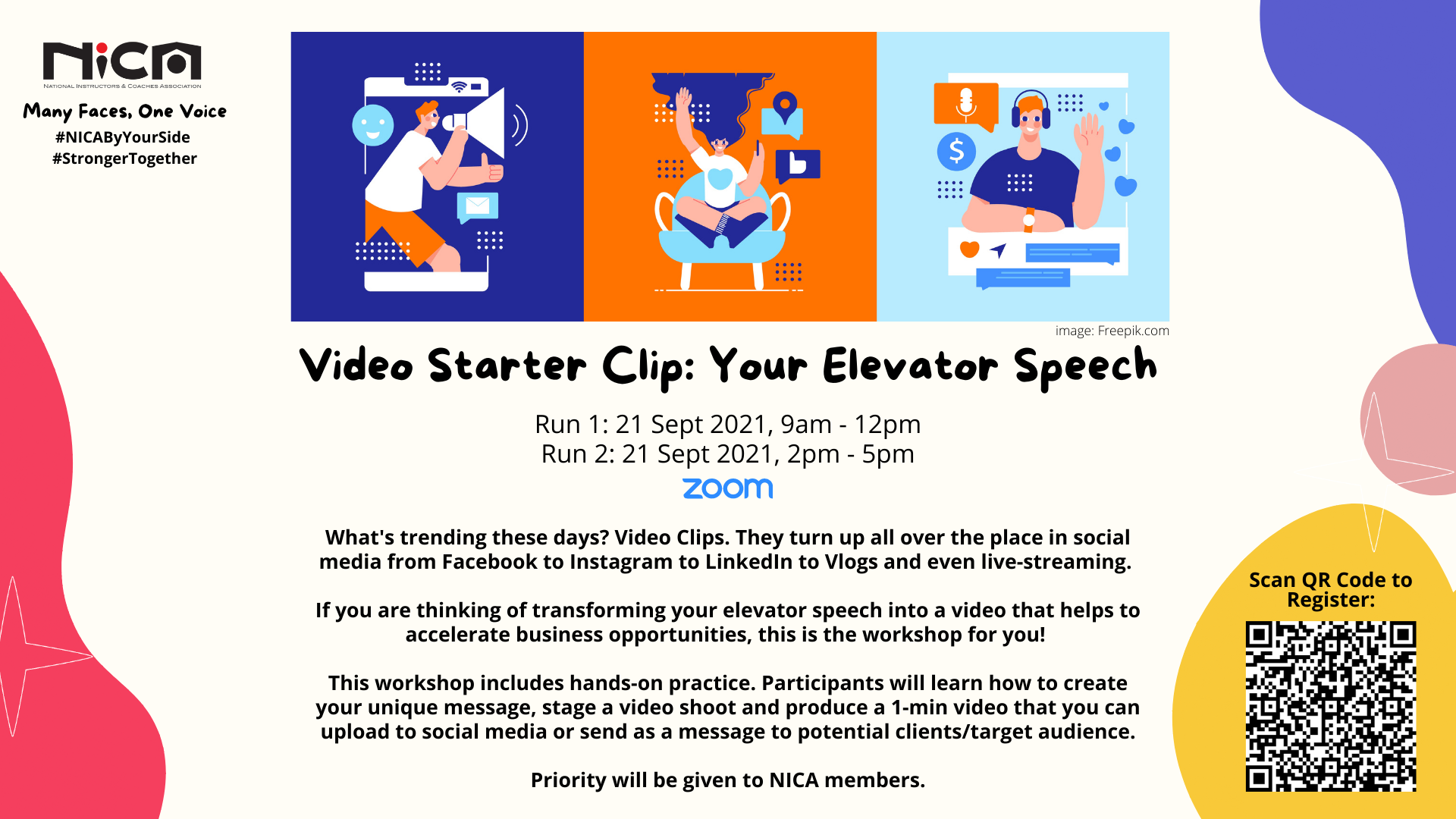 NICA NICA Appreciation Movement 2021_Video Starter Clip_Your Elevator Speech on 21 Sept