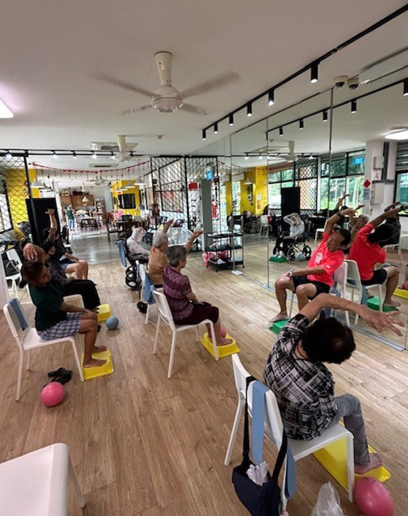 Peter conducting a fitness session