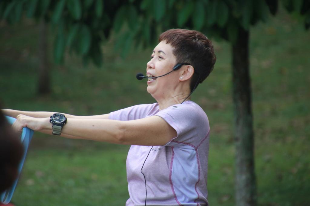 Karen Lee Practicing Yoga