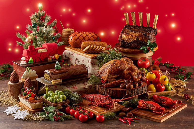 an arrangement of a Christmas Feast