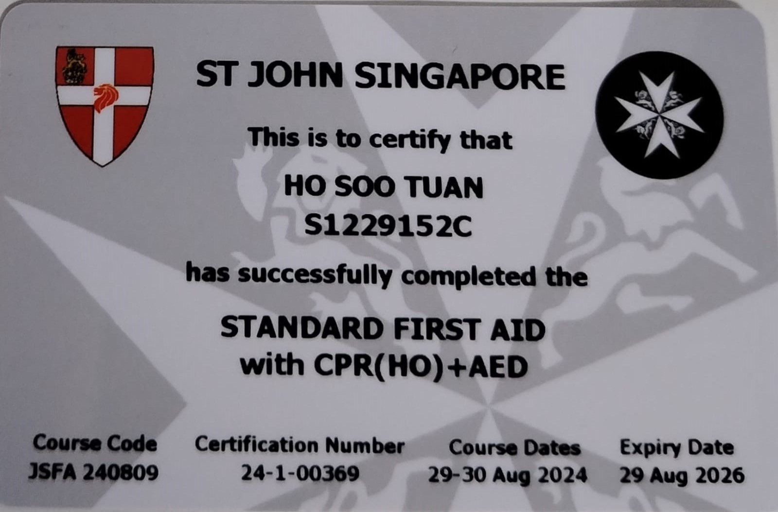 Ho Soo Tuan -152C-Cert - Std First Aid - AEDnCPR 20240829.jpg